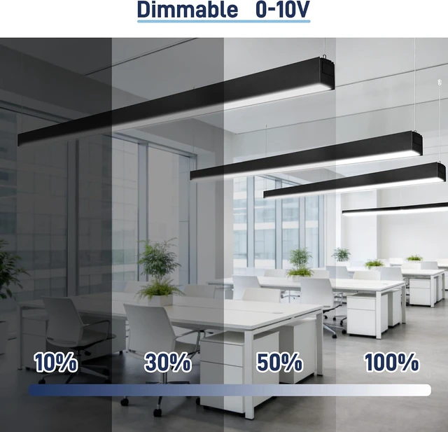 Alt view image 3 of 7 - hykolity 8FT Linkable LED Linear Light, 80W 9600LM 3CCT 3000K/4000K/5000K