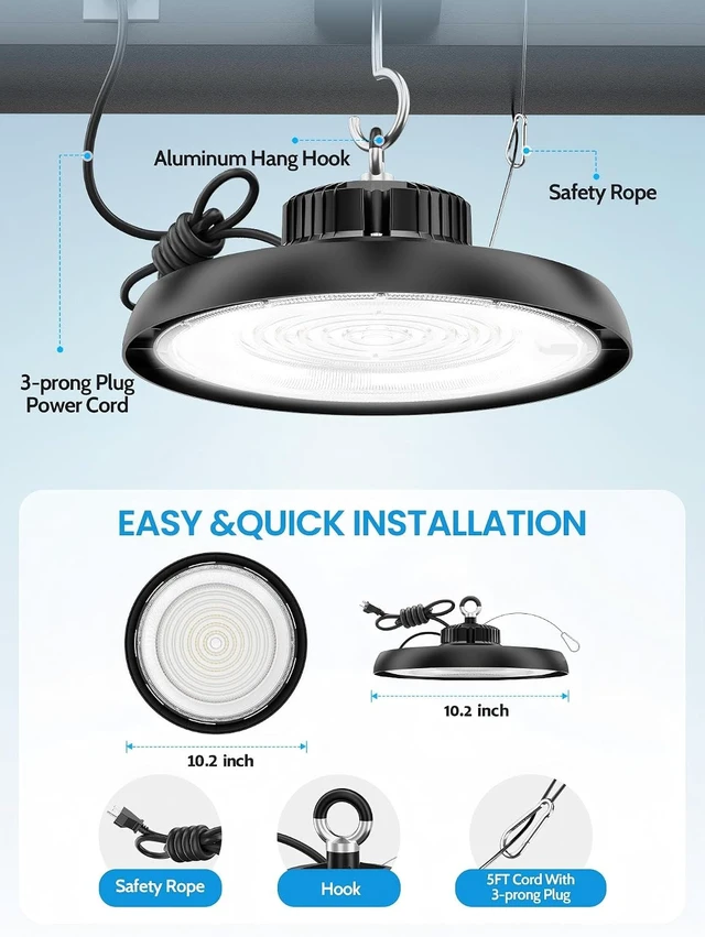 Alt view image 7 of 7 - 150W UFO LED High Bay Light