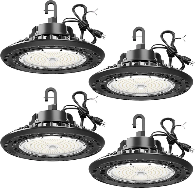 Main image of LED High Bay Light Super Bright Dimmable AC100-277V 240W 36000LM 5000K DLC/ETL Listed Lights 6ft with US Plug High Bay LED Light Warehouse Shop Barn Garage (4 Pack)