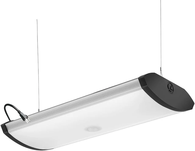 Alt view image 4 of 7 - Lithonia Lighting 40K SGLL 24 80CRI 4000K PIR M4 Adjustable Indoor LED Garage Light with Integrated Motion Sensor, 5000 Lumens, 120 Volts, 80 Watts, Damp Listed, Silver