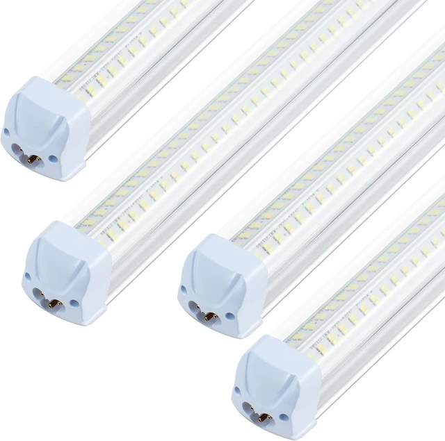 Main image of 4PCS 4FT LED Shop Lights 60W 9600LM 6500K T8 V-Shape Plug and Play Linkable