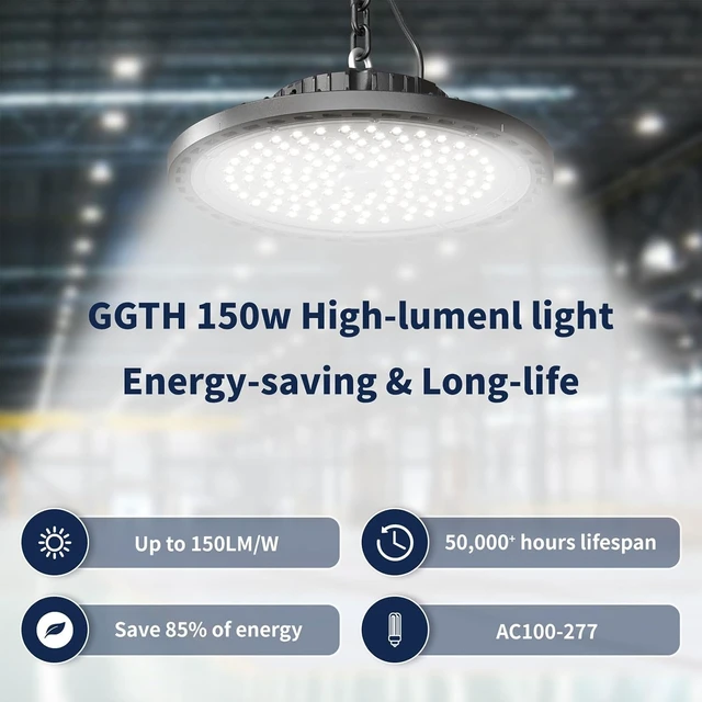 Alt view image 2 of 7 - 6 Pack UFO LED High Bay Light 150W 22500LM 5000K Super Bright