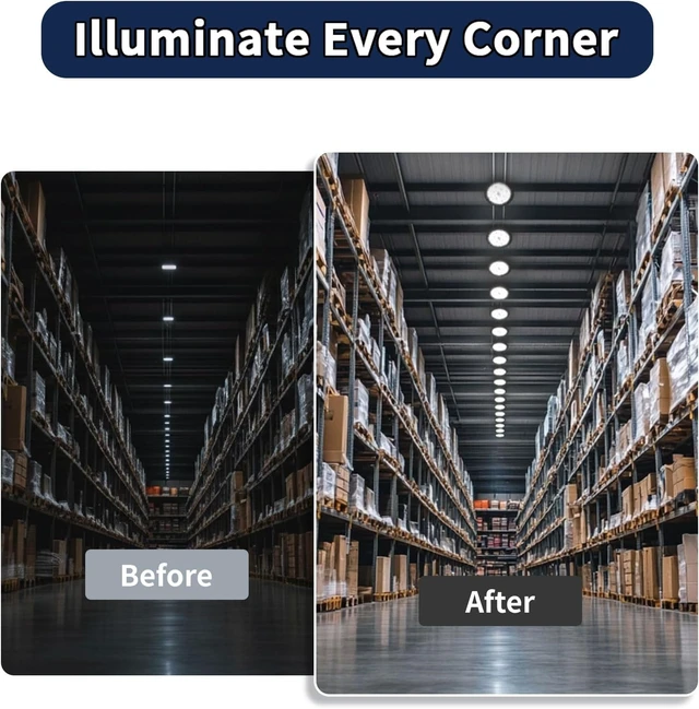 Alt view image 7 of 7 - 6 Pack UFO LED High Bay Light 150W 22500LM 5000K Super Bright