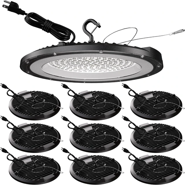 Main image of UFO High Bay LED Shop Lights 200W 10 Pack 5000K with 5ft Plug