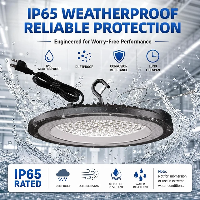 Alt view image 3 of 7 - UFO High Bay LED Shop Lights 200W 10 Pack 5000K with 5ft Plug