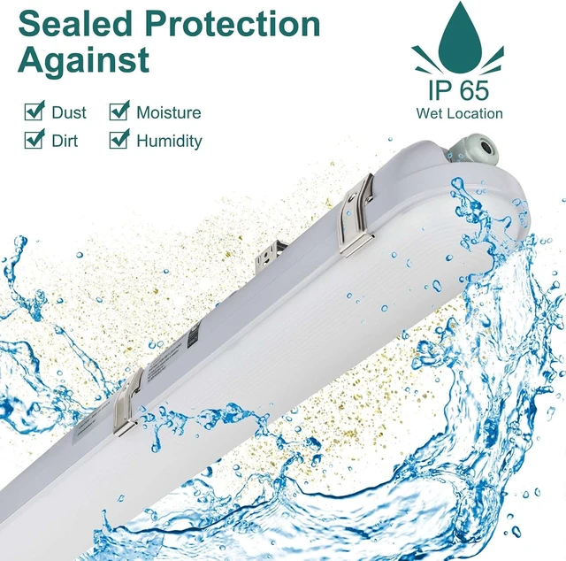Alt view image 3 of 7 - kadision 4FT LED Vapor Tight Light Fixture, 60W/50W/40W Adjustable, 4 Pack
