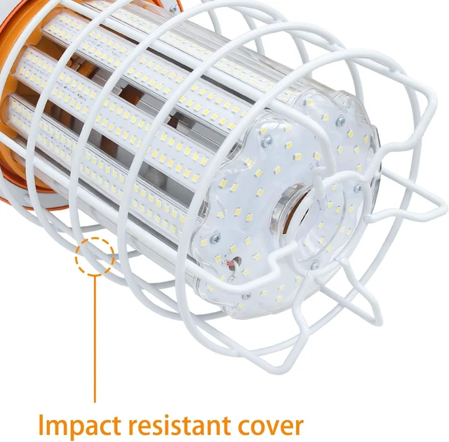 Alt view image 6 of 6 - NS 100W LED Temporary Work Light,15500 Lumen Daylight White 5000K, IP64 Dust & Waterproof,Stainless Steel Cover for High Bay Construction Jobsite Workshop