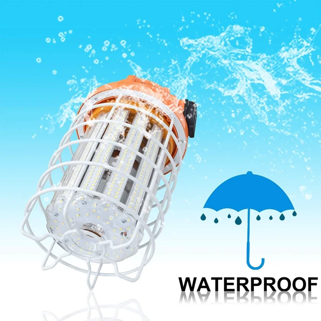 Alt view image 3 of 6 - NS 100W LED Temporary Work Light,15500 Lumen Daylight White 5000K, IP64 Dust & Waterproof,Stainless Steel Cover for High Bay Construction Jobsite Workshop