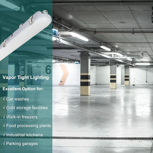 Alt view image 7 of 7 - kadision 4FT LED Vapor Tight Light Fixture, 60W/50W/40W Adjustable, 4 Pack