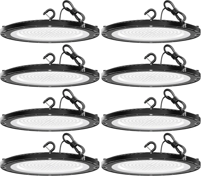 Main image of lvsdak UFO LED High Bay Lights 200W 5000K High Bay LED Shop Lights 8Pack