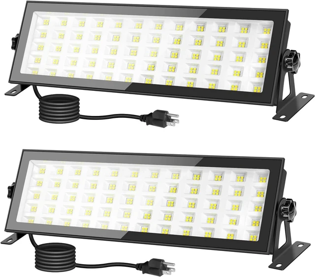 Main image of 2 Pack LED Shop Light for Garage, 120W 10000lm 5000K Daylight LED High Bay Light, IP66 Waterproof Outdoor Flood Light with US Plug 5FT Cable for Workshop Yard Garage Factory Area Lighting Fixture