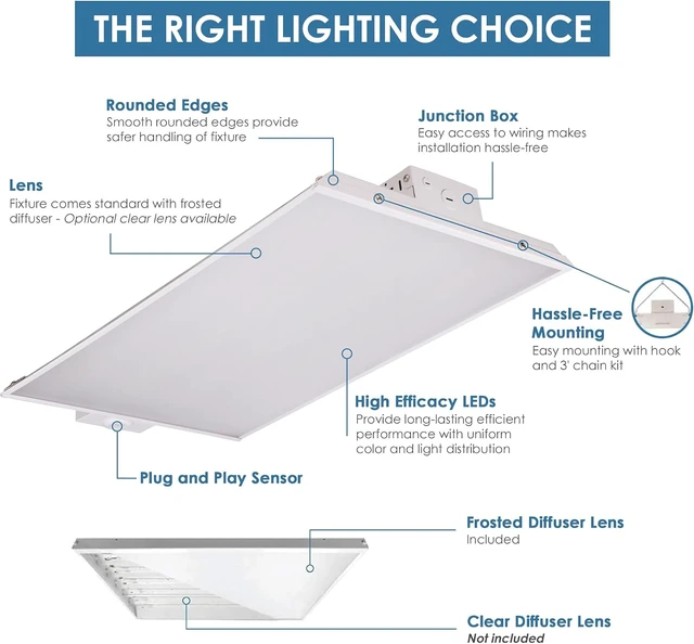 Alt view image 4 of 7 - WareLight CondorX Premium LED High Bay Light, 160W, 2FT