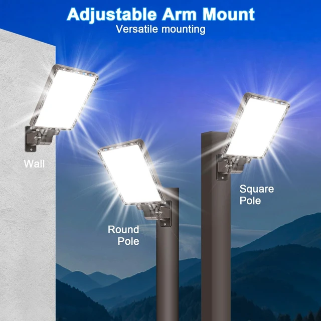 Alt view image 7 of 7 - 240W LED Parking Lot Light with wall Mount Adjustable Bracket