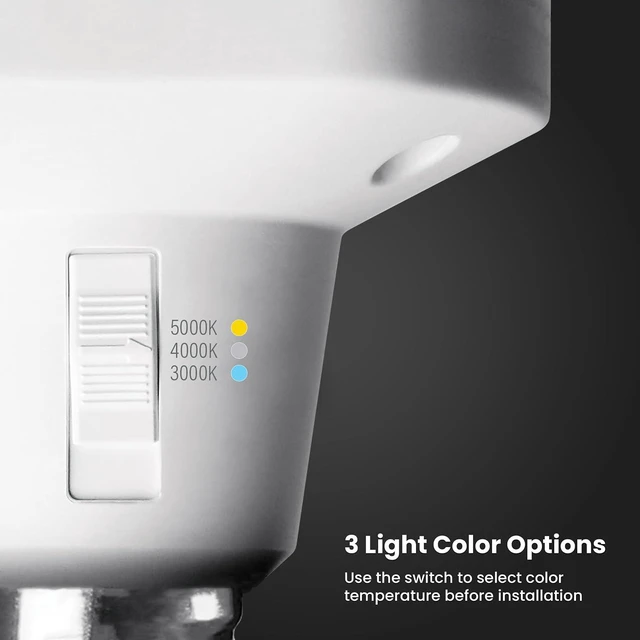 Alt view image 3 of 7 - Feit Electric LED Garage Light, Multiple Adjustable Panels, E26 Base, Ideal for Garage, Workshop, Shed, 25,000-Hour Lifetime