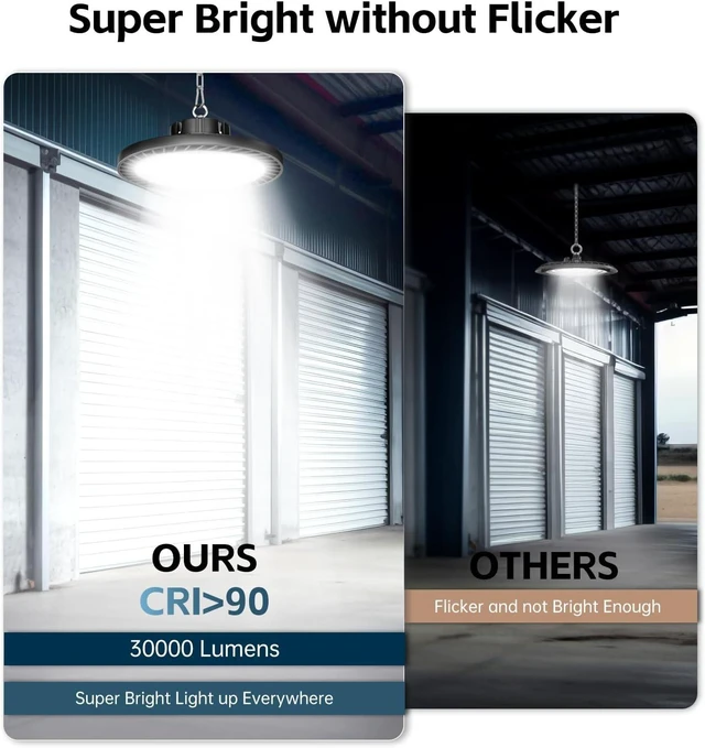 Alt view image 7 of 7 - lvsdak UFO LED High Bay Lights 200W 30000LM 5000K 6 Pack