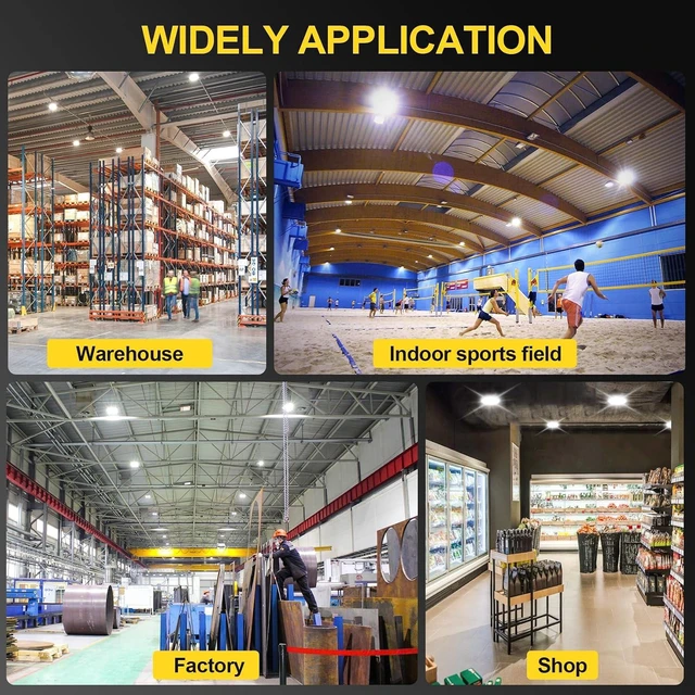 Alt view image 7 of 7 - BBESTLED 480V UFO LED High Bay Light 240W 200W 150W Adjustable, ETL Listed 5000K 36000Lm High Bay Led Shop Lights, Dimmable Waterproof Commercial Light Fixture for Factory Shop Garage AC 277-480V