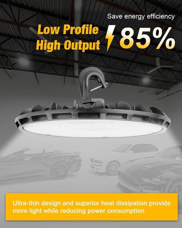 Alt view image 4 of 7 - UFO LED High Bay Light 100W 11000LM 5000K High Bay LED Shop Lights