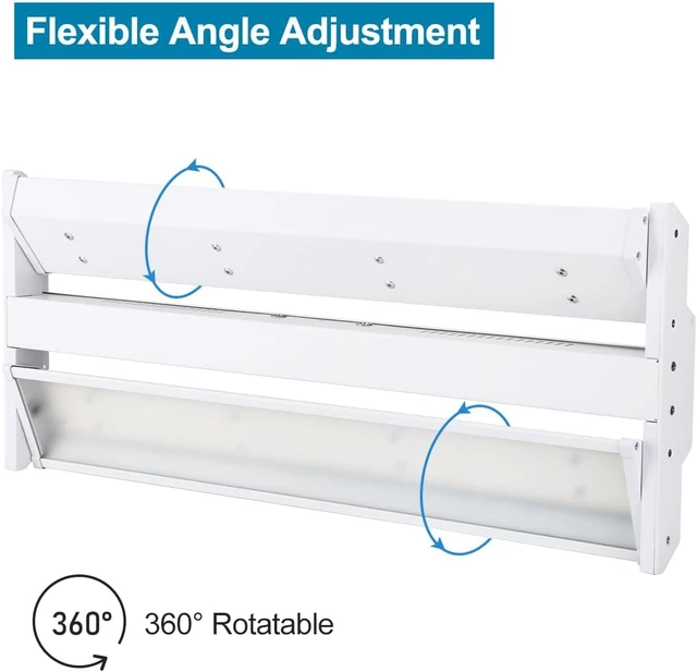 Alt view image 5 of 7 - High Bay LED Shop Lights 200W/150W/100W Adjustable 28000LM 4 Pack