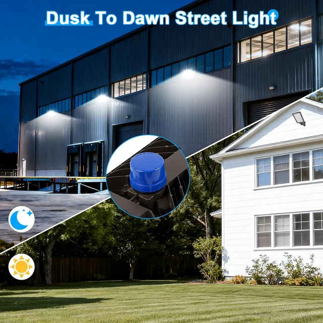 Alt view image 4 of 7 - 240W LED Parking Lot Light with wall Mount Adjustable Bracket