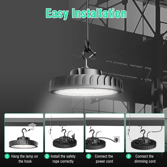 Alt view image 6 of 6 - UFO LED High Bay Light 200W 4Pack