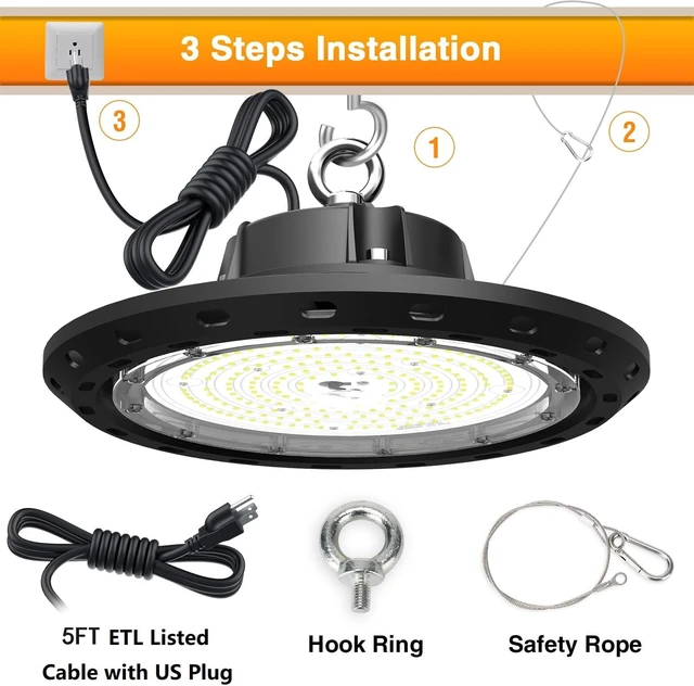 Alt view image 5 of 6 - 300W UFO LED High Bay Light