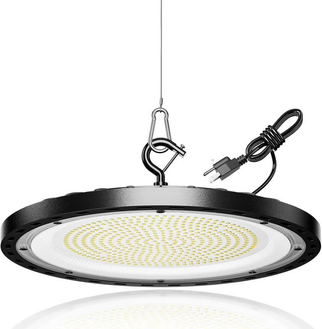 Main image of 1 Pack 200W UFO LED High Bay Light, 29500lm 5000K Shop Lights for Warehouse, 5' Cable with Plug AC110-277V, Waterproof Commercial Lights for Barn Workshop Garage Factory Warehouse Gym ETL Listed