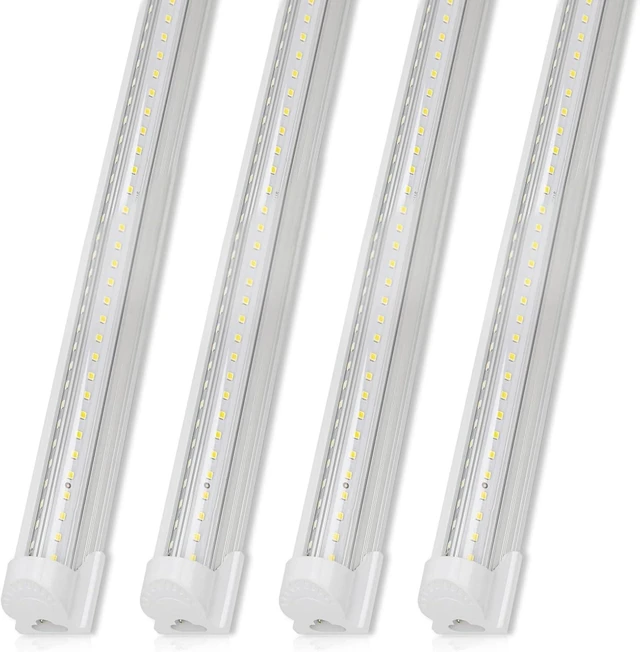Main image of 4FT LED Shop Light,6300LM,42W,6500K Super Bright White,V Shape Integrated T8 LED Tube Light,High Output Linkable Shop Lights
