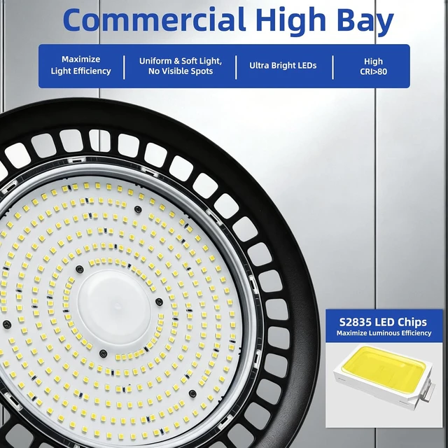 Alt view image 2 of 7 - WYZM 200W LED High Bay Light, 30000LM 5000K Daylight White, 120V