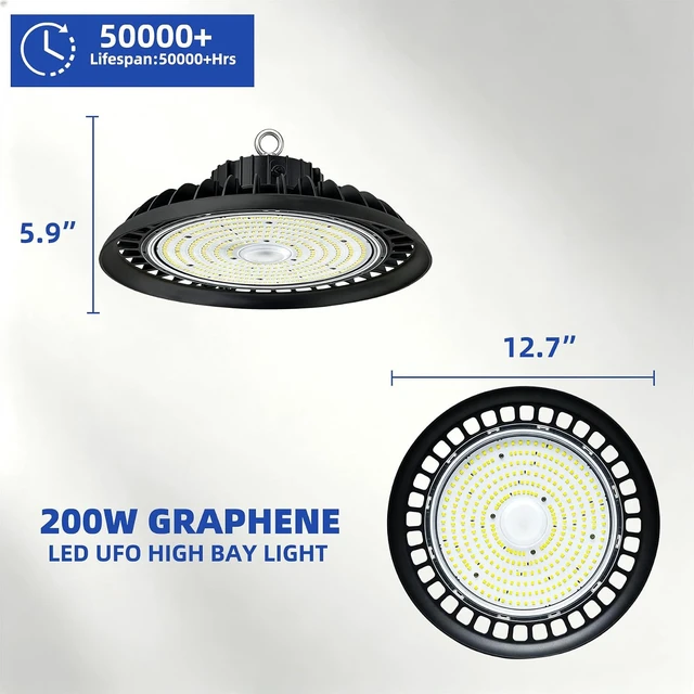 Alt view image 4 of 7 - WYZM 200W LED High Bay Light, 30000LM 5000K Daylight White, 120V