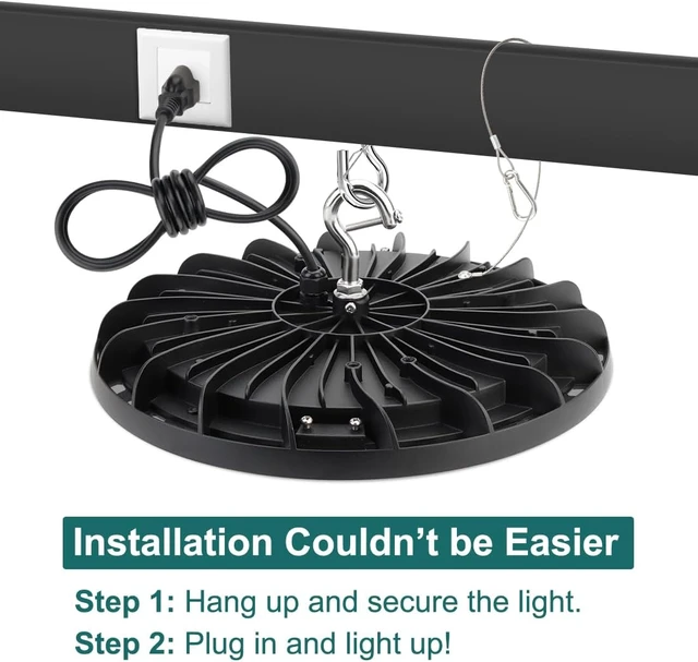 Alt view image 5 of 7 - kadision 150W LED High Bay Light, 21000LM, 5000K Daylight, Glass Lens