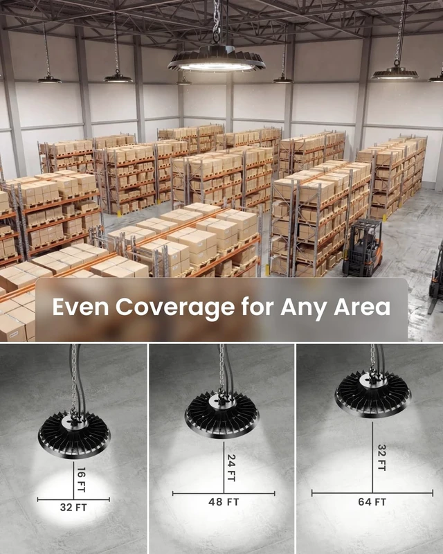 Alt view image 6 of 7 - Sunco 6 Pack UFO LED High Bay Light, 200W, 5000K, 29000LM, Dimmable