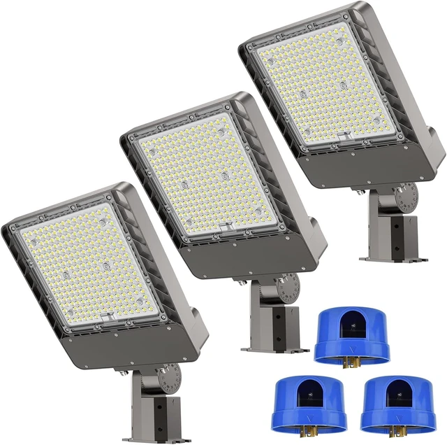 Main image of AIKVSXER 300W LED Parking Lot Light Dusk to Dawn Photocell 6000K 75000LM