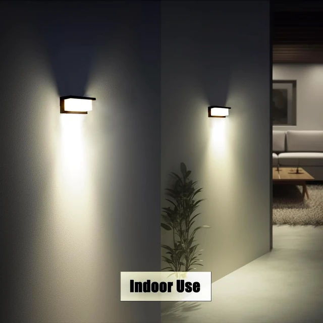 Alt view image 5 of 7 - rosykite Modern Led Outdoor Wall Lights for House, 18W Porch Light Fixture 3000K 4000K 5000K CCT Selectable, Waterproof IP65 Exterior Lighting for Garage,Front Door