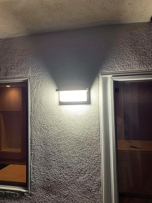Alt view image 7 of 7 - rosykite Modern Led Outdoor Wall Lights for House, 18W Porch Light Fixture 3000K 4000K 5000K CCT Selectable, Waterproof IP65 Exterior Lighting for Garage,Front Door