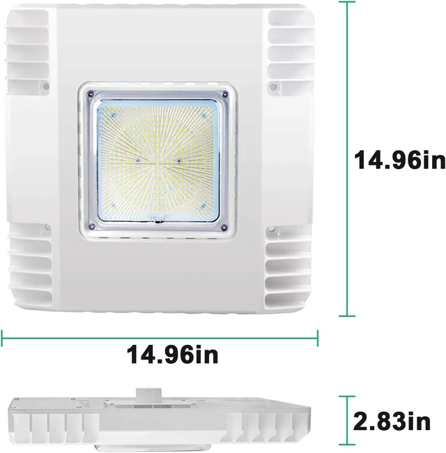 Alt view image 4 of 7 - LED Gas Station Canopy Light 150W Garage Carport Ceiling Light Fixture
