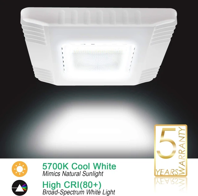 Alt view image 2 of 7 - LED Gas Station Canopy Light 150W Garage Carport Ceiling Light Fixture