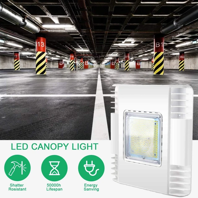 Alt view image 6 of 7 - LED Gas Station Canopy Light 150W Garage Carport Ceiling Light Fixture