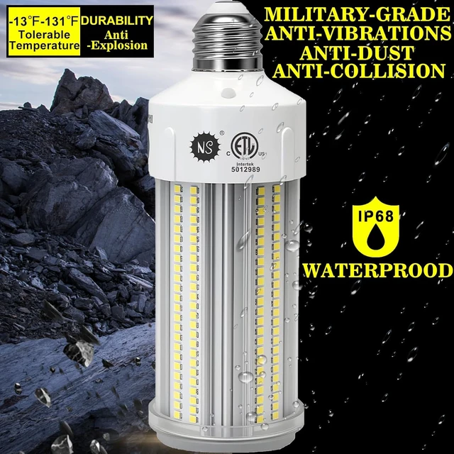 Alt view image 7 of 7 - NS LED Corn Light Bulbs 9000 Lumens Super Bright (600W Equivalent), A19 60W E26 5000K Daylight, Energy Saving 90%, Non-Dimmable (1-Set)-for Home Workshop