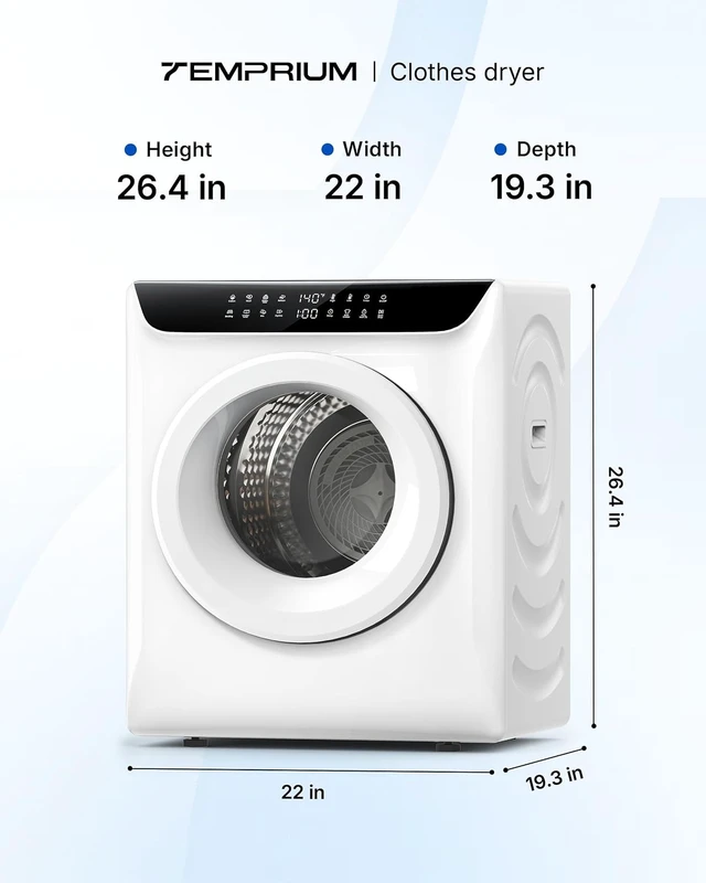 Alt view image 2 of 7 - 3.5 Cu. Ft. Protable Clothes Dryers with LED Control