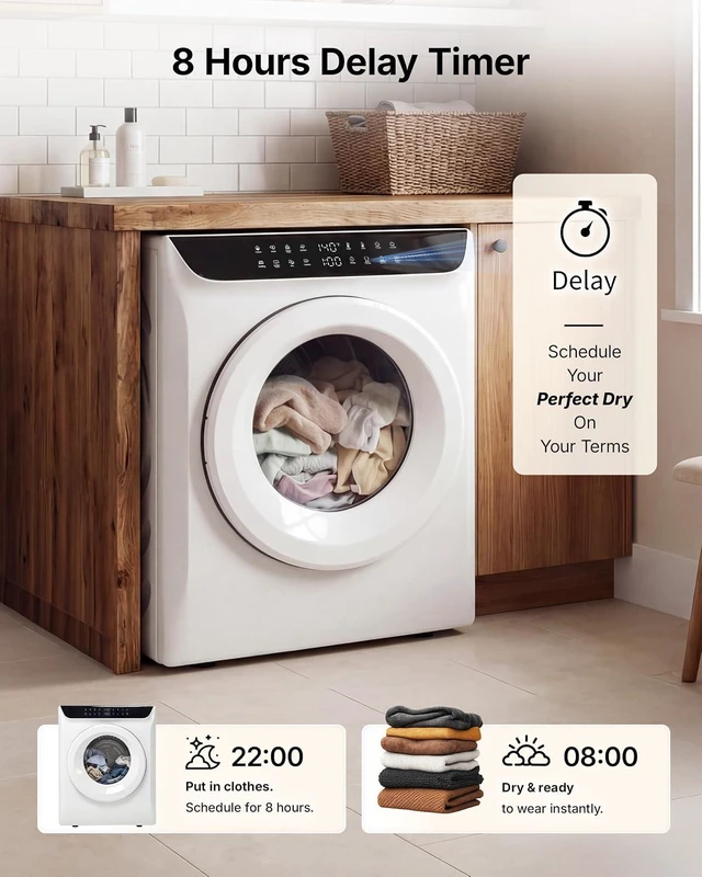 Alt view image 5 of 7 - 3.5 Cu. Ft. Protable Clothes Dryers with LED Control