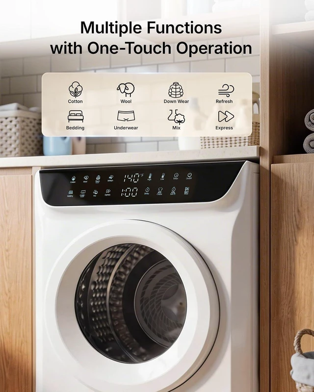 Alt view image 7 of 7 - 3.5 Cu. Ft. Protable Clothes Dryers with LED Control