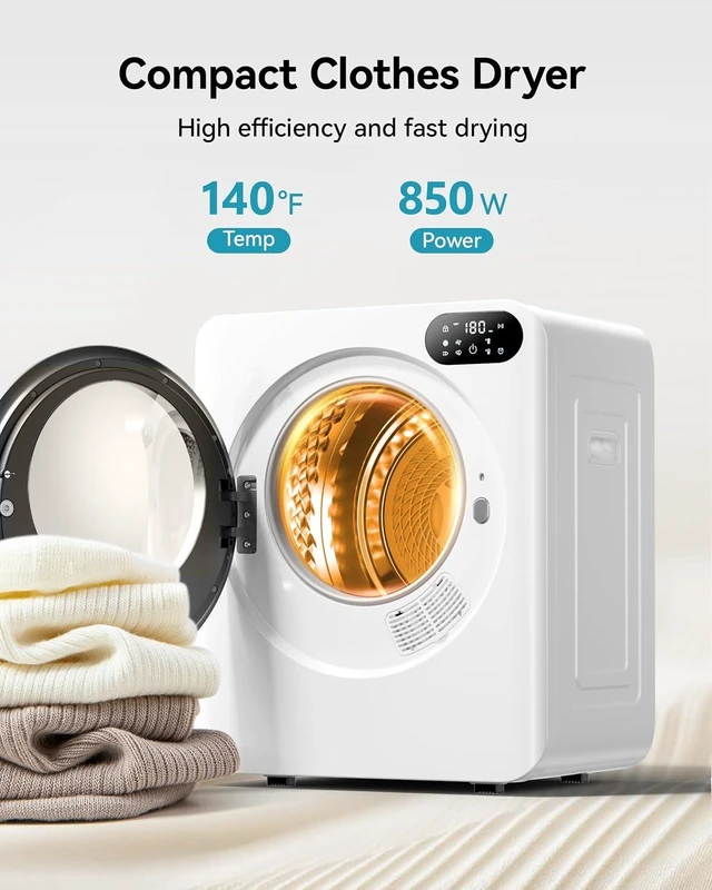 Alt view image 2 of 6 - 1.5 Cu. Ft. Protable Clothes Dryers with LED Control