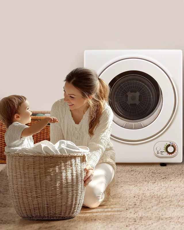 Alt view image 7 of 7 - Feelfunn 850W Portable Clothes Dryer with 4 Automatic Drying Modes