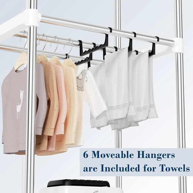 Alt view image 2 of 7 - Clothes Dryer, Portable Drying Machine with Timer, 60inch Laundry Drying Wardrobe with Large Capacity, Electric Dryer/Rack for Home | Appartments (Blue TL6)