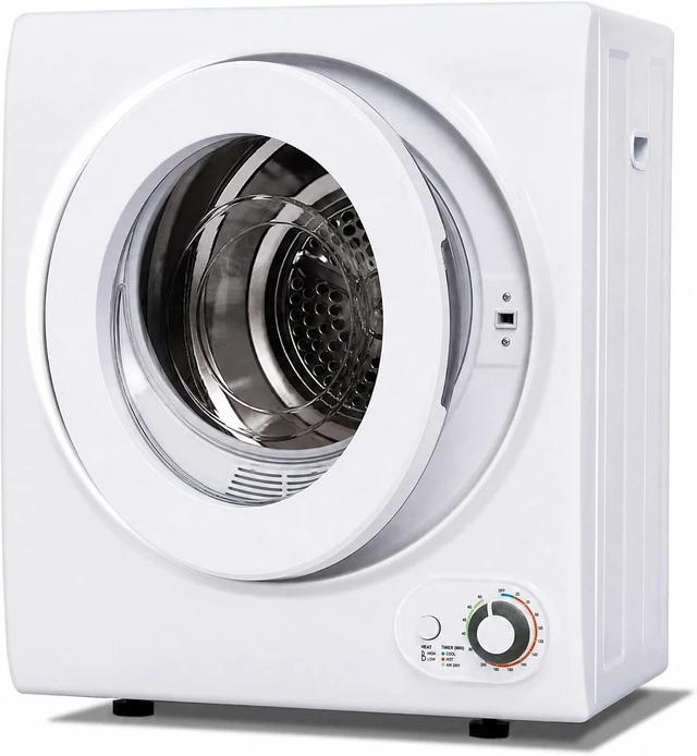 Main image of Euhomy Portable Clothes Dryer for Laundry, 1.5 Cu. Ft. Small Portable Dryers for Clothes, 120V Electric Dryer with Stainless Steel Drum, 850W Dryer Machine for Apartments, White