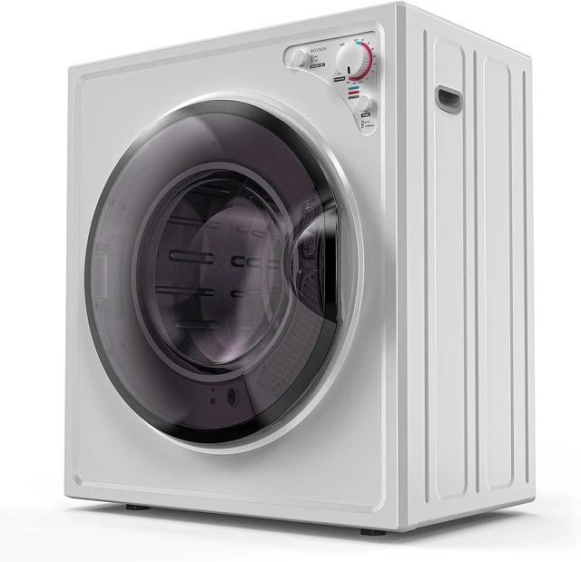 Main image of ROVSUN 2.6 Cu.Ft. Portable Dryers for Laundry, Compact Portable Clothes Dryer with Stainless Steel Tub, Dryer Machine, 110V Electric Dryer with Control Knob for Apartment, Dorm, RV, White, 1400W