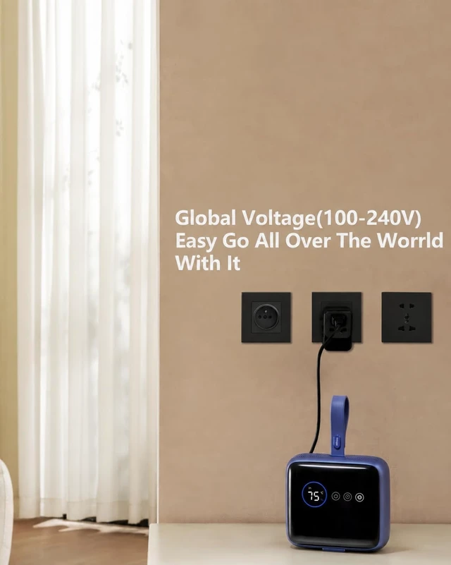 Alt view image 7 of 7 - Nesugar Portable Clothes Dryer, Global Voltage Travel Dryer, 600W