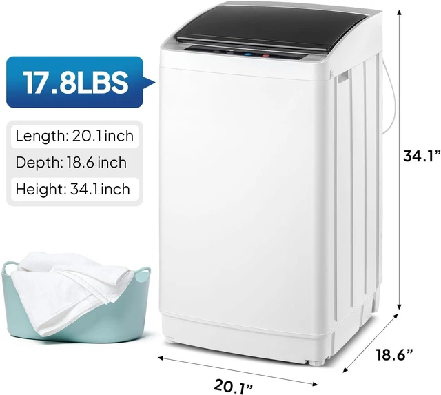 Alt view image 7 of 7 - ROVSUN 17.8LBS Fully Automatic Portable Washing Machine with Drain Pump