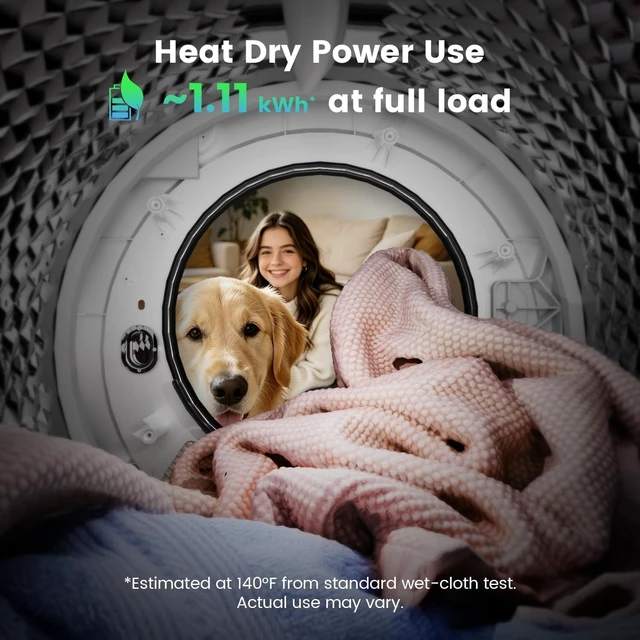 Alt view image 7 of 7 - BANGSON 1.5 Cu.Ft. Portable Clothes Dryer,120V Vented Electric Dryer