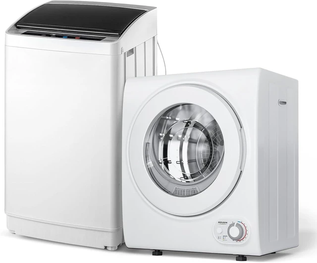 Main image of ROVSUN 17.8LBS Full Automatic Washing Machine and 1.5CuFt Portable Clothes Dryer Set, Compact Laundry Washer and Dryer Combo Set with Stainless Steel Inner Tub, for Apartment, Dorms, Home